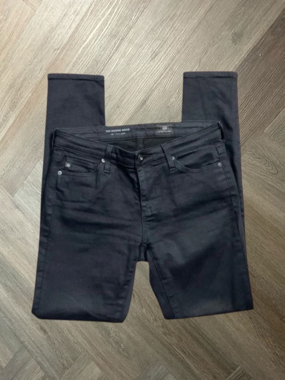 AG Adriano Goldschmied Jeans Womens 25 R Black The Legging Ankle Super Skinny